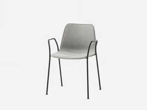 VARYA TAPIZ - Stackable fabric chair with armrests _ INCLASS