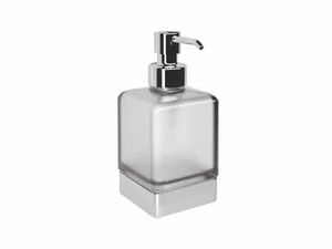 LEA - Satin glass Bathroom soap dispenser _ INDA®