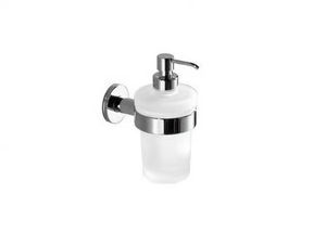 TOUCH - Wall-mounted satin glass Bathroom soap dispenser _ INDA®