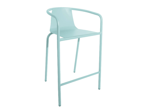 CADIZ - Aluminium garden stool with back _ ISIMAR