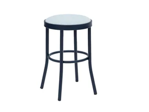 PUERTO - Low steel stool with integrated cushion _ ISIMAR