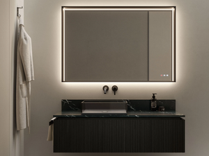 VIACONDOTTI - Single wall-mounted oak vanity unit with drawers _ Ideagroup