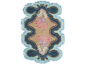 MULTIFARIOUS FLORA VOL.II VERS. B - Himalayan Wool rug with floral pattern _ Illulian