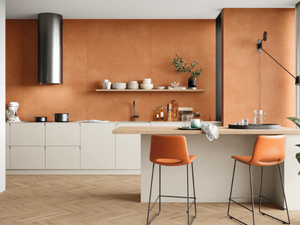 RETINA - ARANCIO - Full-body porcelain stoneware wall/floor tiles with resin effect _ Imola