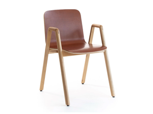 NAKU - Stackable wooden chair with armrests _ Inno