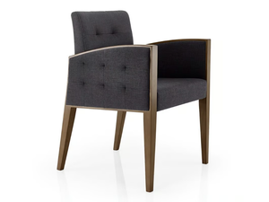 CASSIS - Tufted fabric chair with armrests _ JMS