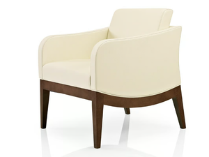 ELLEN - Leather easy chair with armrests _ JMS