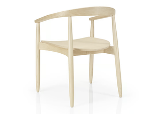 JOANNA - Wooden restaurant chair with armrests _ JMS