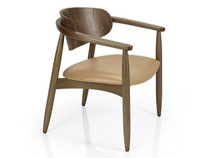 JOANNA - Wooden restaurant chair with armrests _ JMS