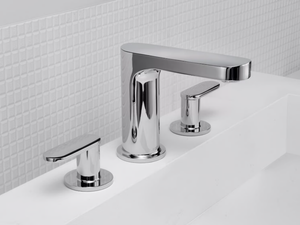 CHARMING PLUS - 3 hole countertop chromed brass washbasin tap _ JUSTIME