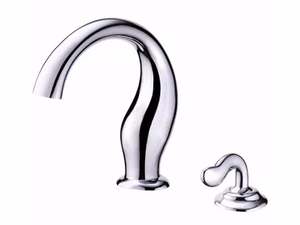 ETHER - Countertop single handle chromed brass washbasin mixer _ JUSTIME