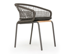 YUNA - Rope garden chair with armrests _ Jardinico