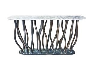 ALLANA K1027 - Oval Carrara marble console table _ KARPA