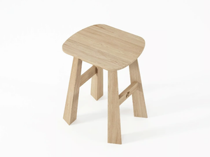 EAST - Rectangular solid wood stool _ KARPENTER