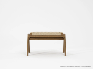 TRIBUTE OUTDOOR - Teak garden footstool _ KARPENTER