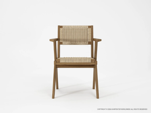 TRIBUTE OUTDOOR - Teak chair with armrests _ KARPENTER