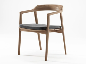 GRASSHOPPER OUTDOOR - Teak chair with armrests _ KARPENTER