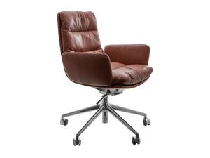 ARVA - Height-adjustable chair with armrests with 5-spoke base _ KFF