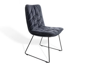 ARVA STITCH - Sled base upholstered chair _ KFF