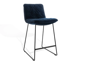 ARVA STITCH - Sled base fabric stool with footrest _ KFF