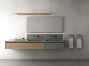 TOSCA 08 - Double wall-mounted vanity unit with drawers _ Karol