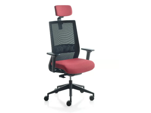 KARMA - Office chair with headrest with 5-Spoke base _ Kastel