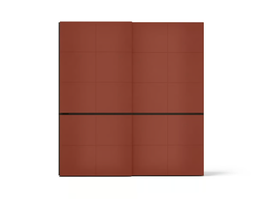 POLO - Tanned leather wardrobe with sliding doors _ Kico