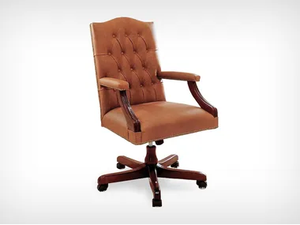 K 10518 - Swivel leather chair with armrests _ L'Origine