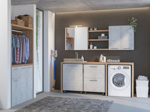 URBAN LAUNDRY 06 - Laundry room cabinet with sink _ LEGNOBAGNO