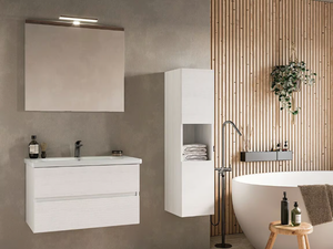 SOFT 03 - Wall-mounted vanity unit with drawers _ LEGNOBAGNO