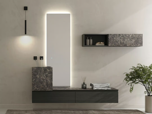 FREEDOM FL10 - Single wall-mounted wooden vanity unit _ LEGNOBAGNO