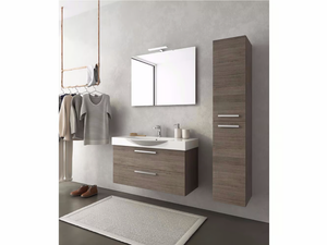 MANHATTAN M13 - Wall-mounted wooden vanity unit with drawers _ LEGNOBAGNO