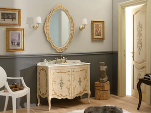 NARCISO DECORATO - Wooden vanity unit with doors _ LEGNOBAGNO