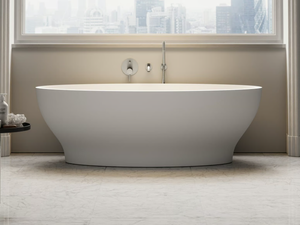 CALICE - Freestanding oval Resin Stone bathtub _ LUSSO