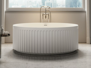 JADORE III - Freestanding oval round Resin Stone bathtub _ LUSSO