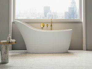 NAPOLI - Asymmetric freestanding Resin Stone bathtub _ LUSSO