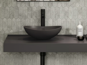 SOHO - Countertop oval Resin Stone washbasin _ LUSSO