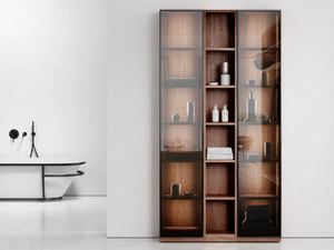 ZOTTO - Wood and glass display cabinet with integrated lighting _ LUSSO