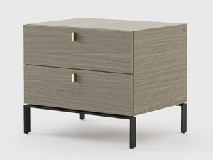 AMBER - Rectangular oak bedside table with drawers _ Laskasas