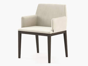 CAPRI - Contemporary style upholstered wooden chair with armrests _ Laskasas