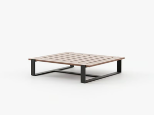 SALIM - Rectangular wooden garden side table _ Laskasas