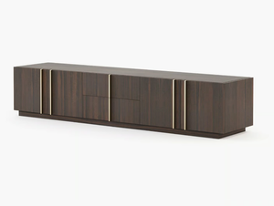 MACAU - Low wooden TV cabinet with drawers _ Laskasas