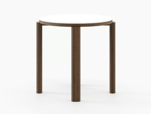 TASOS - Round wooden high side table _ Laskasas