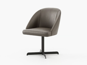 LOREN - Upholstered with 4-spoke base leather chair _ Laskasas