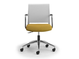 COMETA W - Fabric office chair with castors with 5-Spoke base _ Leyform