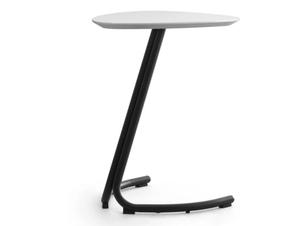 EOS + - Lacquered triangular steel and MDF high side table _ Leyform