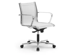 ORIGAMI RE - Mesh office chair with armrests with 5-Spoke base _ Leyform