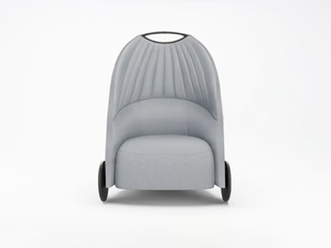 BIGA - Fabric armchair with castors _ Luxy