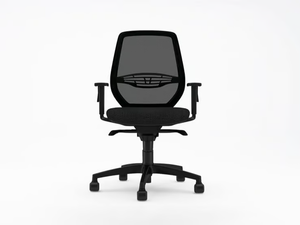 POST 30 - Mesh office chair with armrests with 5-Spoke base _ Luxy