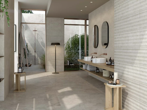 ALBA - Antibacterial porcelain stoneware wall/floor tiles with stone effect _ MARAZZI